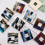 Alloy Square Pendant Necklace Charms DIY Jewelry