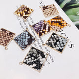 Alloy Square Pendant Necklace Charms DIY Jewelry Earring Accessories