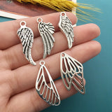 Tibetan Silver Butterfly Wing Charm Jewelry Making Pendant DIY Supplies