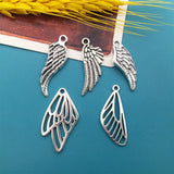 Tibetan Silver Butterfly Wing Charm Jewelry Making Pendant DIY Supplies