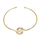 Alloy Torque Choker Necklace Women Geometric Statement Collar Jewelry