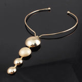 Alloy Torques Choker Necklace Metal Statement Long Pendant Necklaces