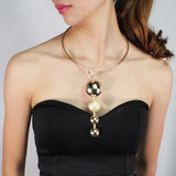 Alloy Torques Choker Necklace Metal Statement Long Pendant Necklaces