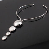 Alloy Torques Choker Necklace Metal Statement Long Pendant Necklaces