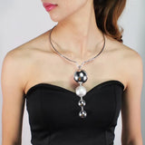 Alloy Torques Choker Necklace Metal Statement Long Pendant Necklaces