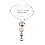 Alloy Torques Choker Necklace Metal Statement Long Pendant Necklaces