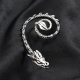 Vintage Punk Dragon Ear Cuffs Earring Silver Gothic Jewelry