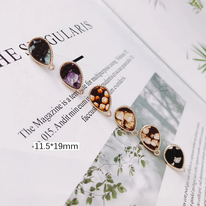 Alloy Water Drop Pendant Charms DIY Jewelry Earring Accessories