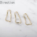 Baroque Peach Heart Drop Frame Earrings