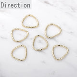 Baroque Peach Heart Drop Frame Earrings