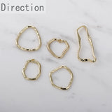 Baroque Peach Heart Drop Frame Earrings
