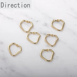 Baroque Peach Heart Drop Frame Earrings