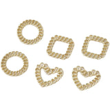 Alloy Chain Peach Heart Square DIY Earring