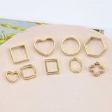 Alloy Charms Round/Heart/Square 60pcs DIY Jewelry Pendants