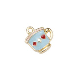 Alloy teapot/cup/flowers/round shape charms for jewelry making