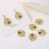 Alloy diamond star pendant DIY jewelry accessories 6pcs