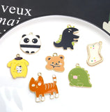 Alloy animal drop oil charm 40pcs/lot DIY jewelry pendant accessory