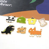 Alloy animal drop oil charm 40pcs/lot DIY jewelry pendant accessory