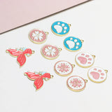 Alloy Oil Charms Geometric Fish Tail Earring Pendants 50pcs