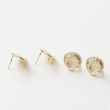 Textured Silver DIY Earrings Hand-Made Material