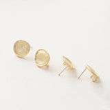 Textured Silver DIY Earrings Hand-Made Material