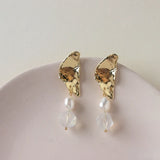 Irregular Triangle Silver Earrings Material DIY Accessories