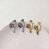 Irregular Triangle Silver Earrings Material DIY Accessories