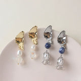 Irregular Triangle Silver Earrings Material DIY Accessories