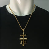 Cross Little Angel Couple Pendant Stainless Steel Necklace Jewelry