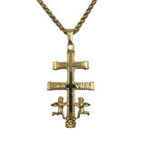 Cross Little Angel Couple Pendant Stainless Steel Necklace Jewelry