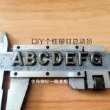 Alloy Metal Initials Decorative Rivets for Personalized Shoes