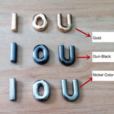 Alloy Metal Initials Decorative Rivets for Personalized Shoes