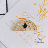 Alloy Multi-Pendant Fan-Shaped Geometric Hollow Leaves DIY Jewelry
