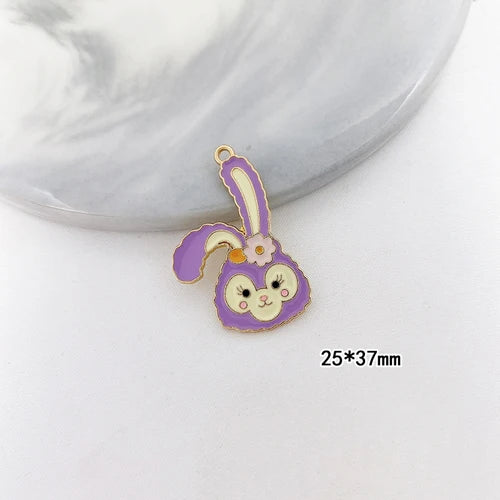 Alloy Oil Drop Animal Head Pendant Earrings Material