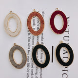 Alloy Oval Pendant Necklace Charms DIY Jewelry Earring Accessories
