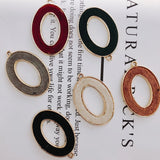 Alloy Oval Pendant Necklace Charms DIY Jewelry Earring Accessories