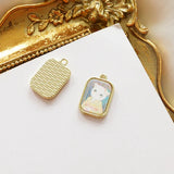 Alloy Retro Cat Head Matte Pendant DIY Earrings Bag Material