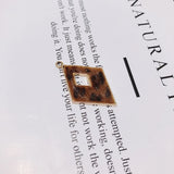 Alloy Rhombus Pendant Necklace DIY Earring Charms