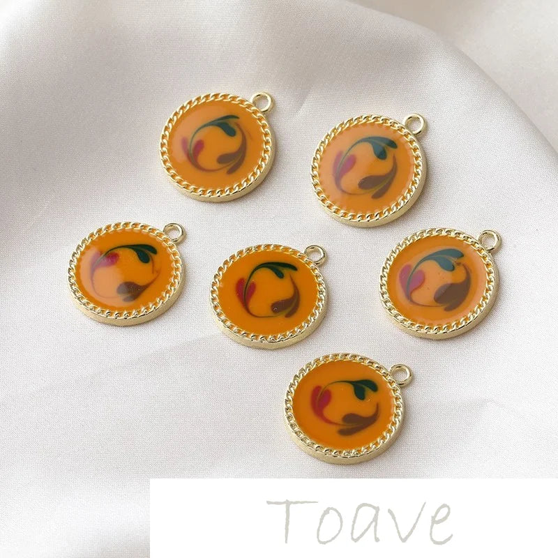 Alloy Oil Drop Chain Pendant Earrings DIY Material Accessories