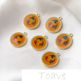 Alloy Oil Drop Chain Pendant Earrings DIY Material Accessories