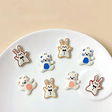 Alloy Spray Paint Cartoon Animal Pendant for DIY Earrings