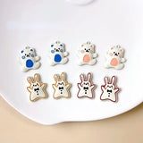 Alloy Spray Paint Cartoon Animal Pendant for DIY Earrings