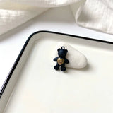 Alloy spray paint bear Mori female jewelry DIY earring pendant
