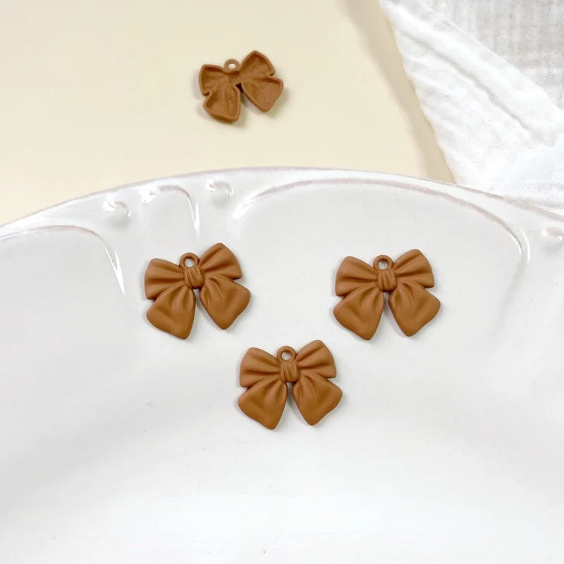 Alloy Spray Paint Bow Pendant DIY Earrings Hair Accessories
