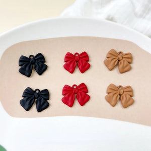 Alloy Spray Paint Bow Pendant DIY Earrings Hair Accessories