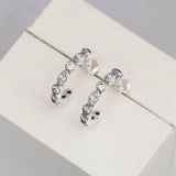 Elegant Marquise Studs Earrings Wedding Gift S925 Silver CZ
