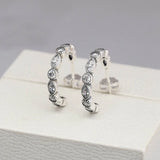 Elegant Marquise Studs Earrings Wedding Gift S925 Silver CZ