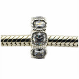 Crystal Spacer Beads for Silver 925 Charms Bracelets