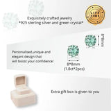 Almei 1.8ct Prasiolite Green Stud Earrings in 925 Sterling Silver