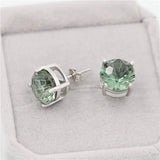 Almei 1.8ct Prasiolite Green Stud Earrings in 925 Sterling Silver